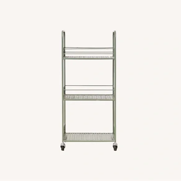 Moving soon!! Urban Outfitters Green 3-tier Langley Metal Rolling Storage Cart - Picture 9 of 13